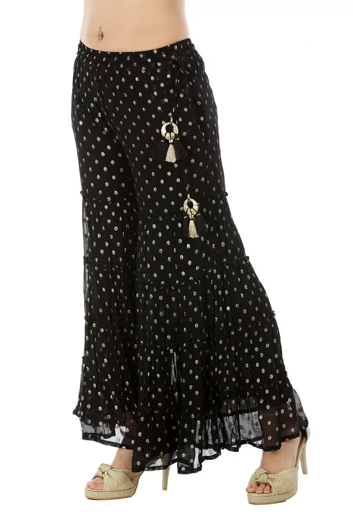 Black Georgette Buta Ensemble Sharara