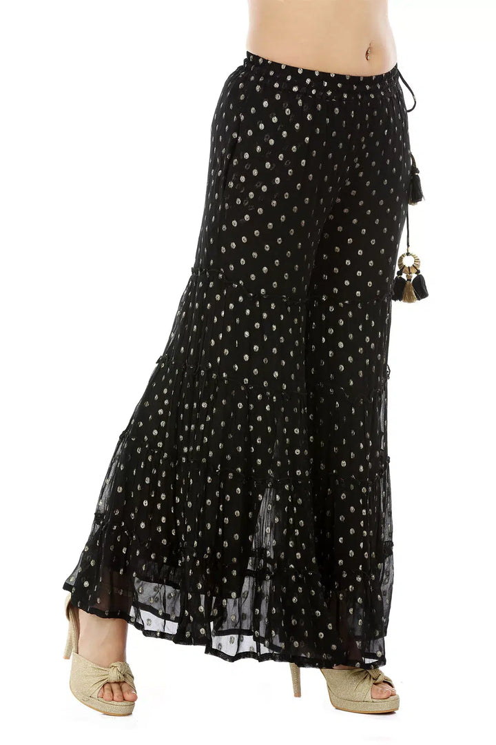 Black Georgette Buta Ensemble Sharara