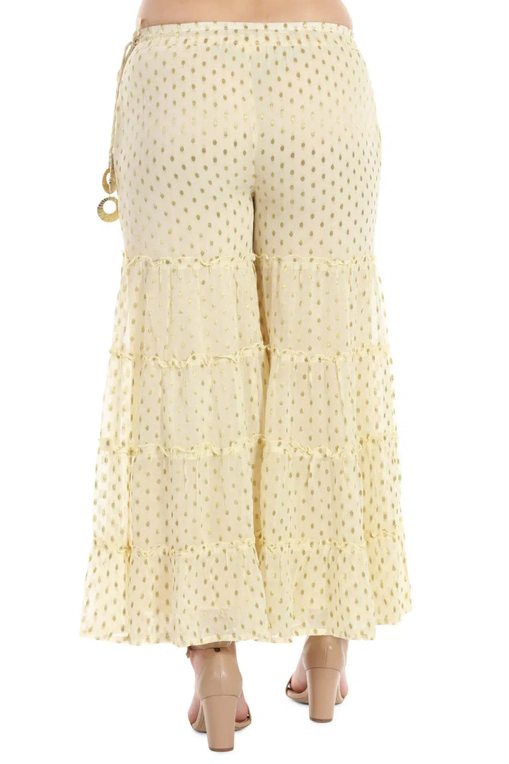 Cream Georgette Buta Ensemble Sharara