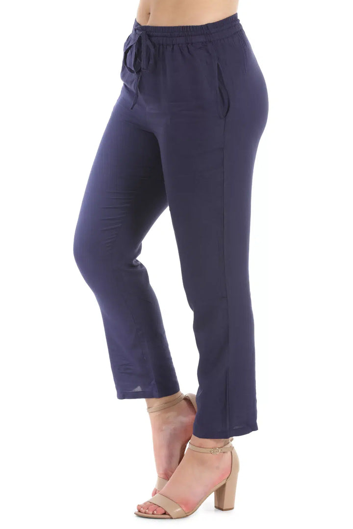 Navy Rayon Pants