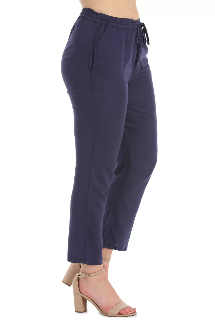 Navy Rayon Pants