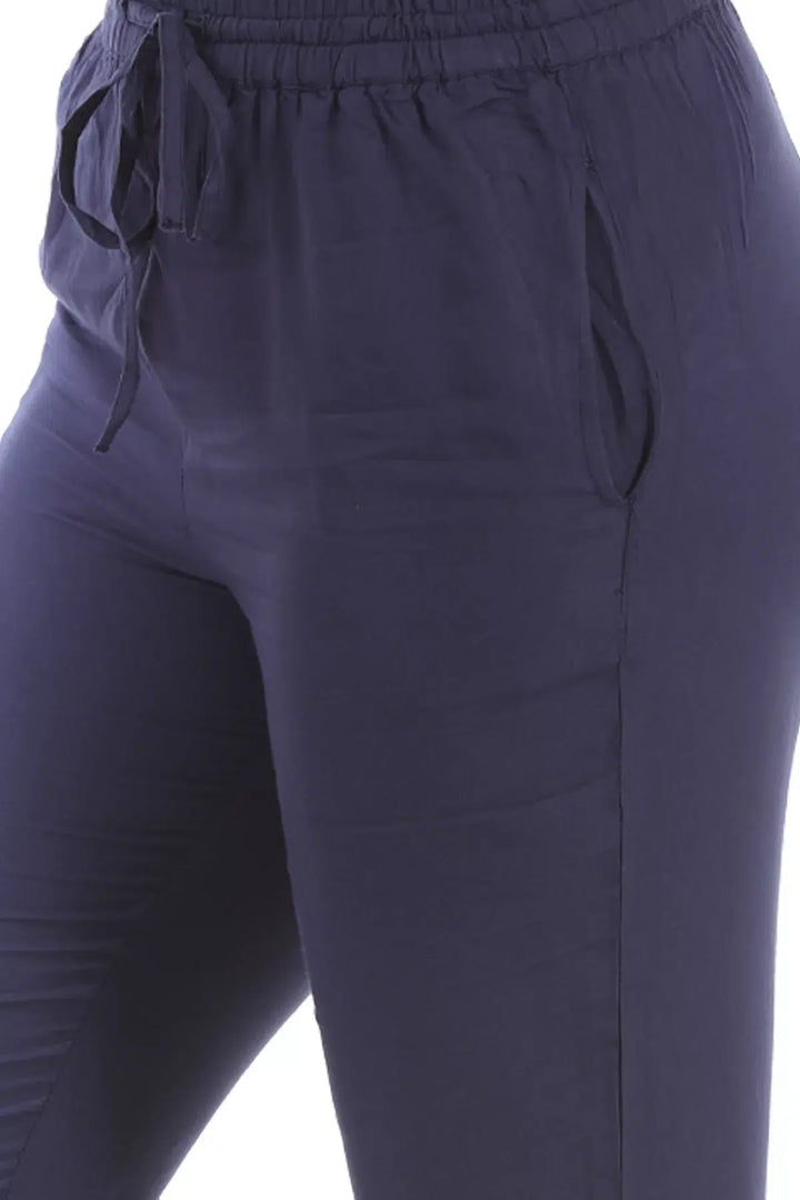 Navy Rayon Pants
