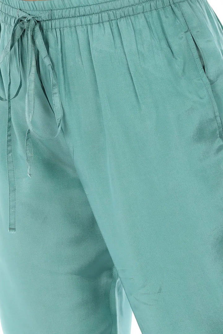 Blue Opada Solid Palazzo