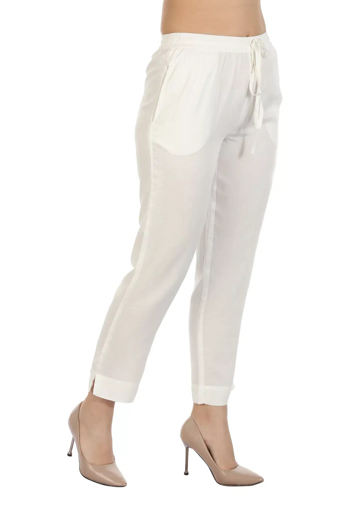 White Plain Viscose Palazzo