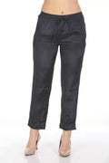 Grey Solid Ensemble Straight Pant