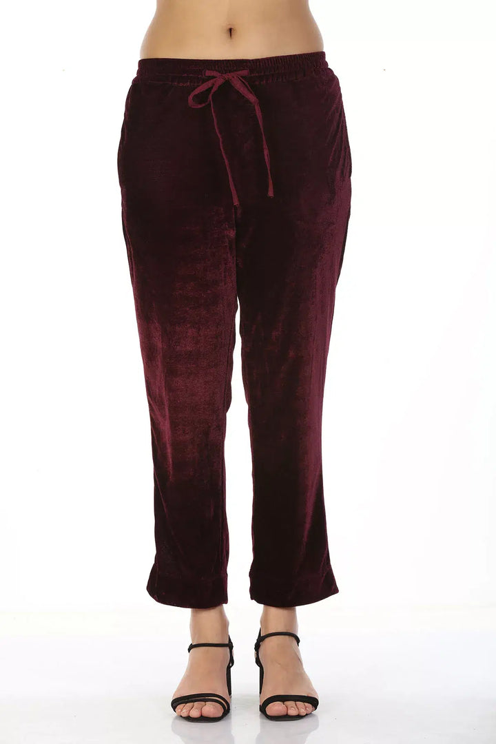 Velvet Ensemble Palazzos (Wine)