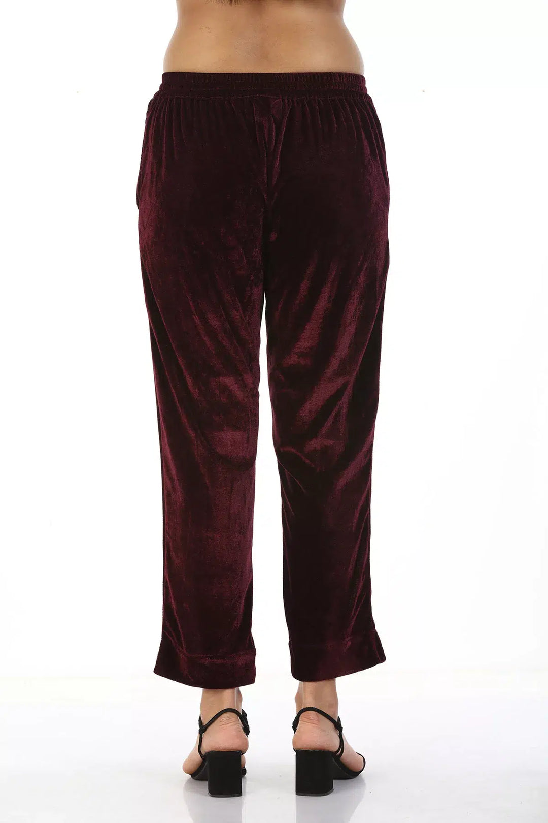 Velvet Ensemble Palazzos (Wine)