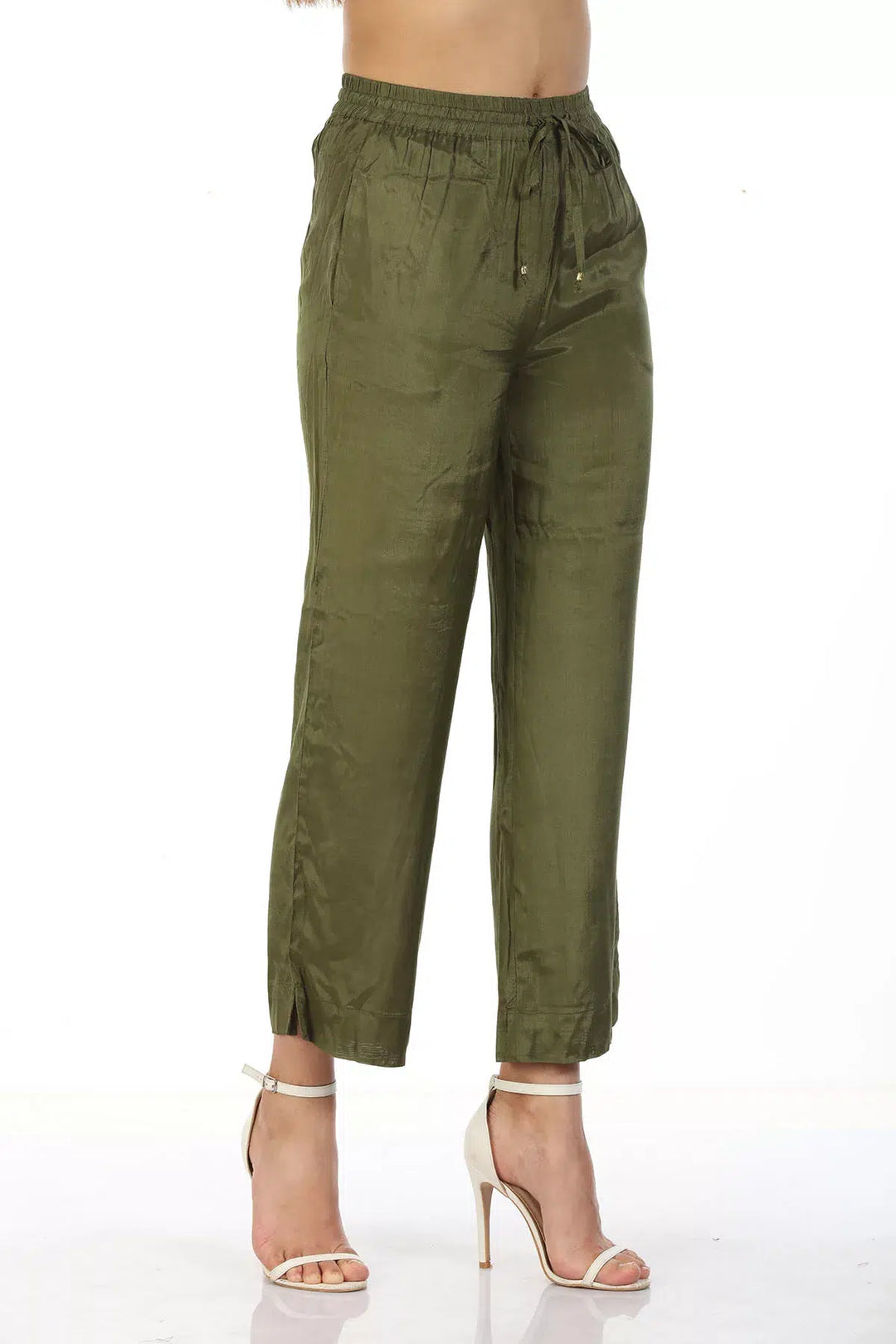 Green Shantoon Solid Palazzo