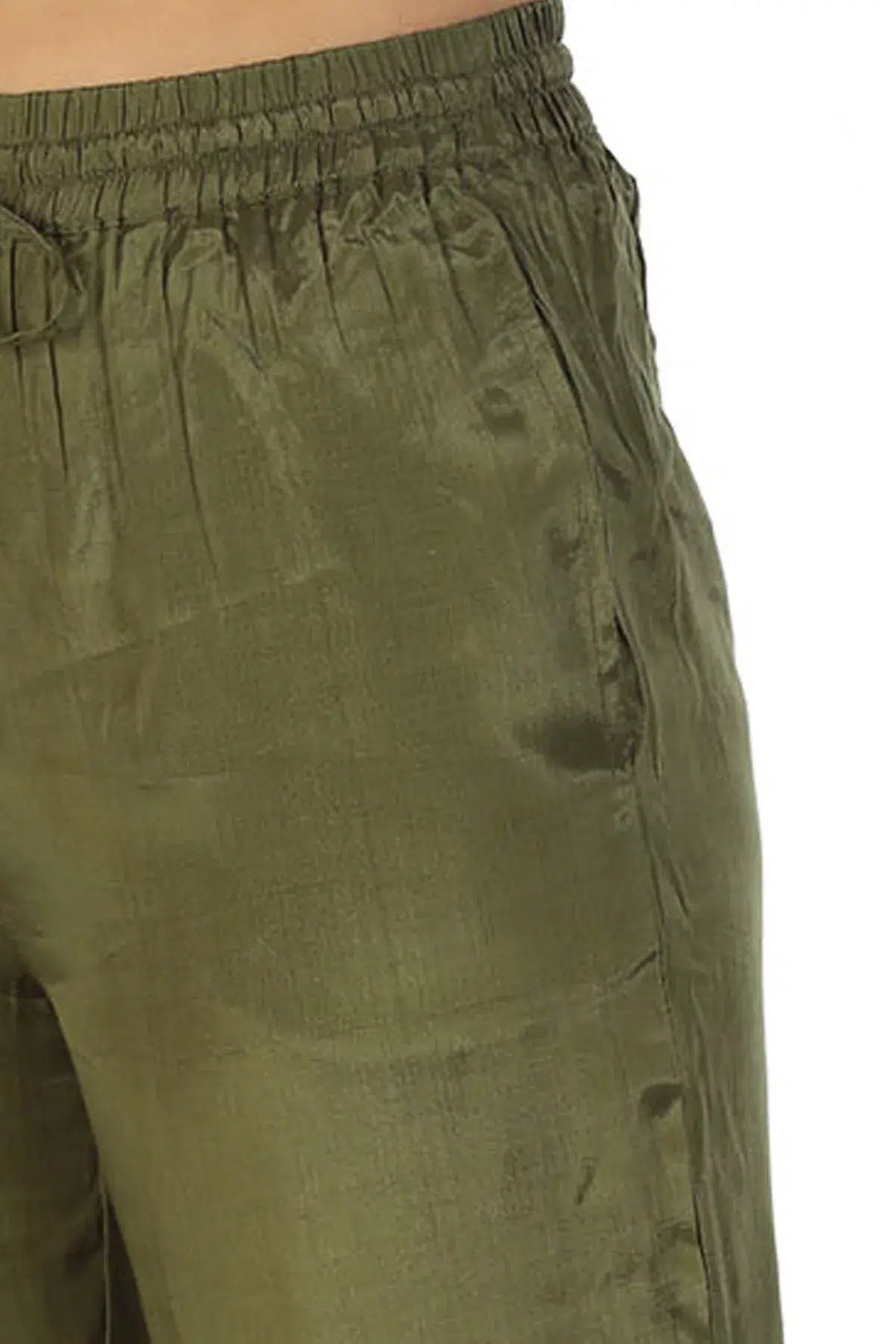 Green Shantoon Solid Palazzo
