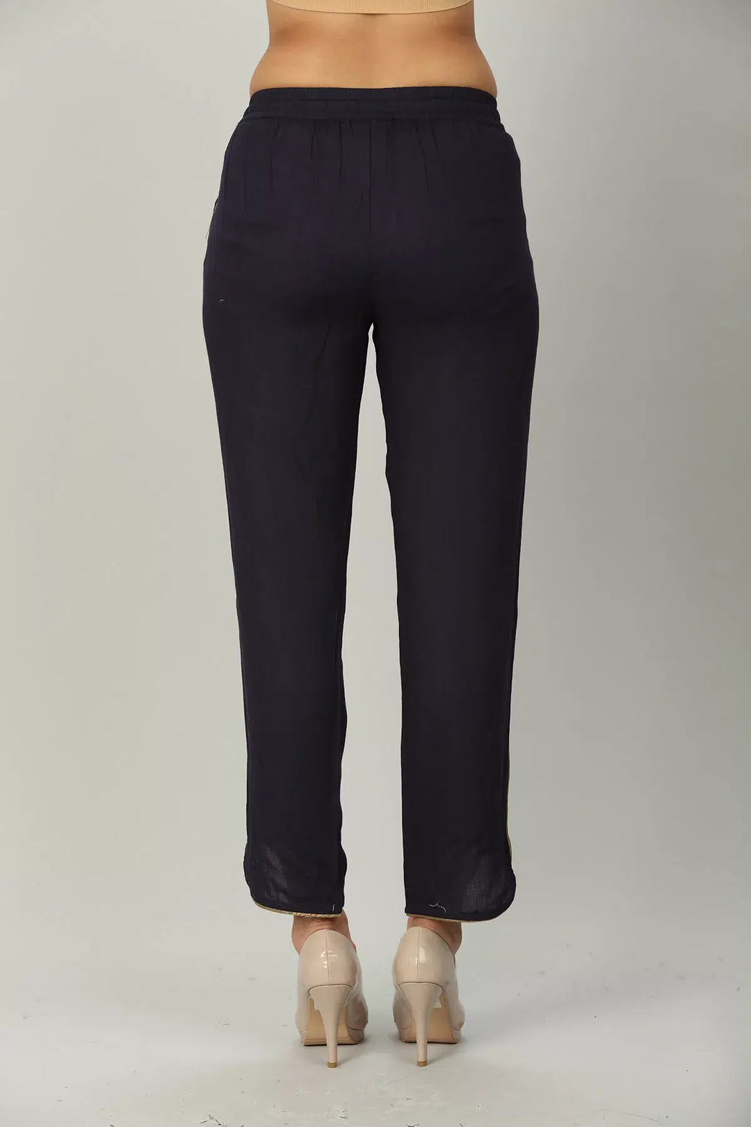 Blue rayon embellished Palazzo