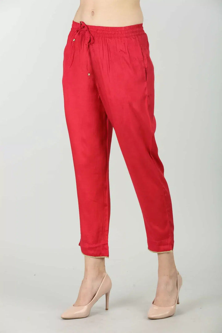 Red Ensemble Palazzo