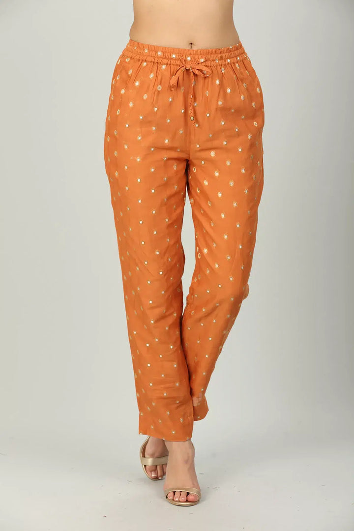 Orange Embellished Palazzo