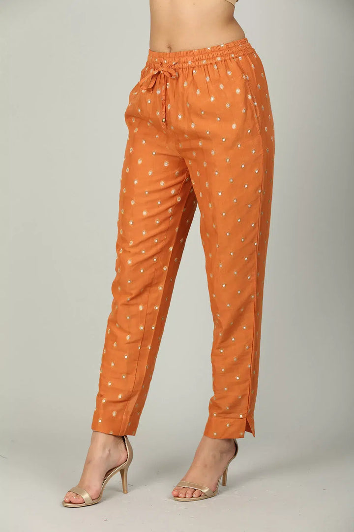 Orange Embellished Palazzo
