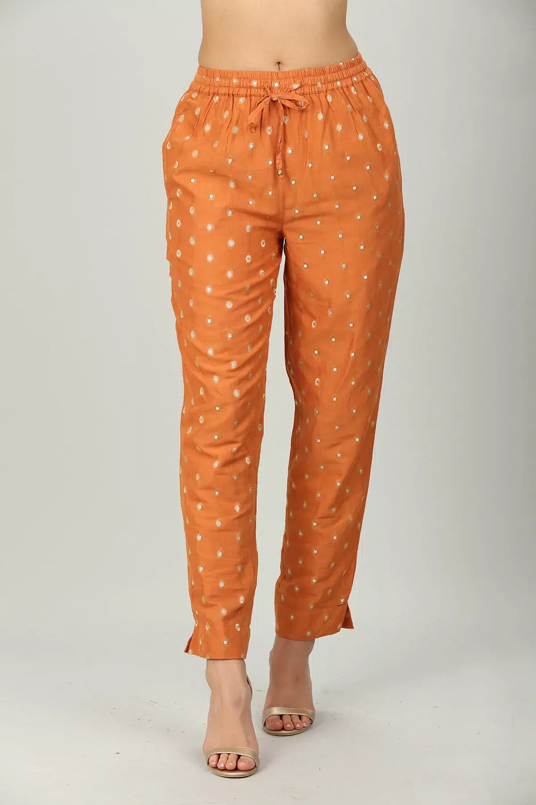 Orange Embellished Palazzo
