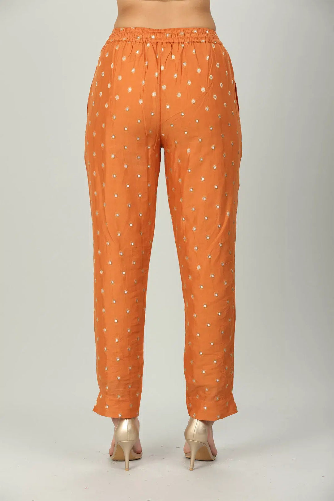 Orange Embellished Palazzo