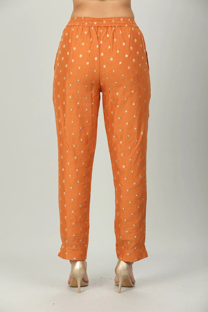 Orange Embellished Palazzo