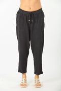 Dark Charcoal mid-rise solid pant
