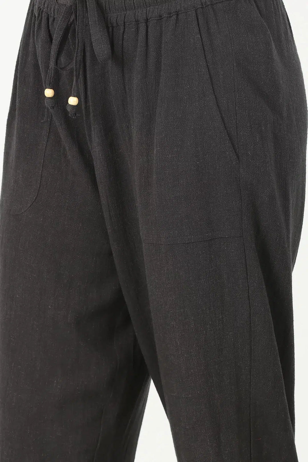 Dark Charcoal mid-rise solid pant