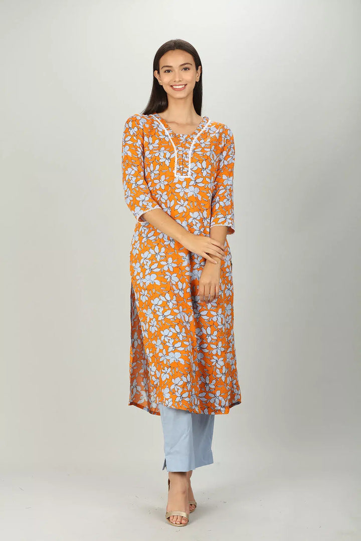 Blue Rayon solid palazzo