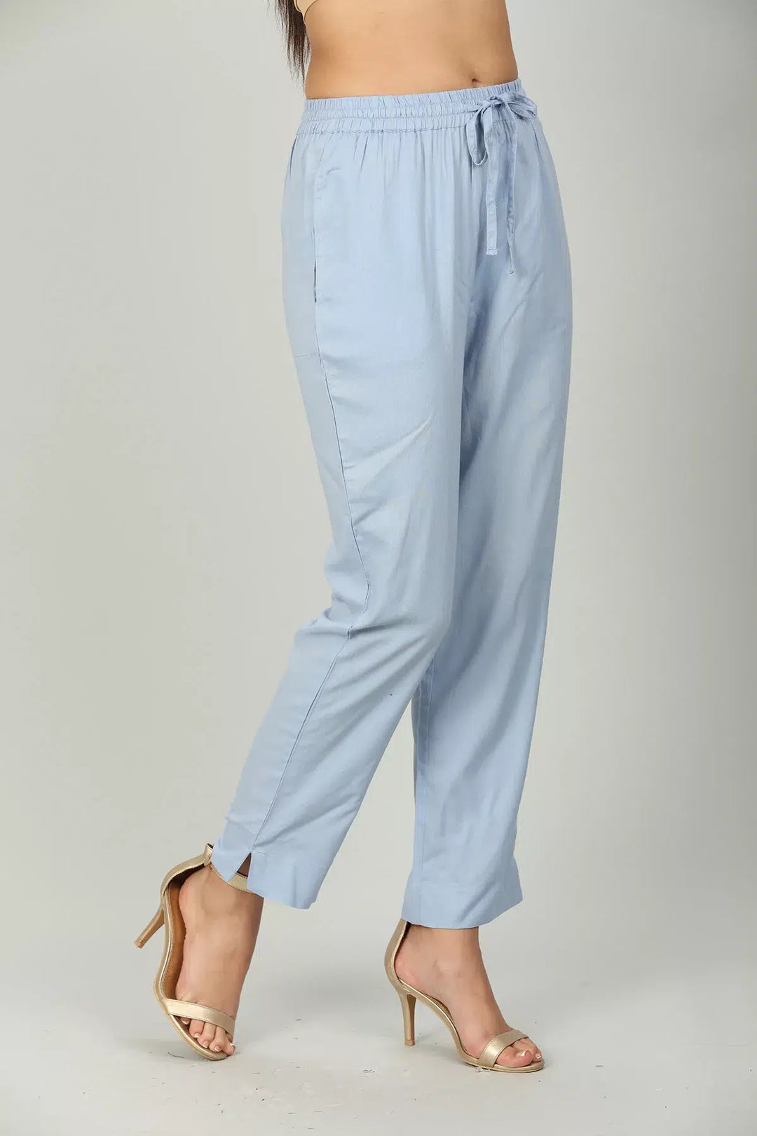 Blue Rayon solid palazzo