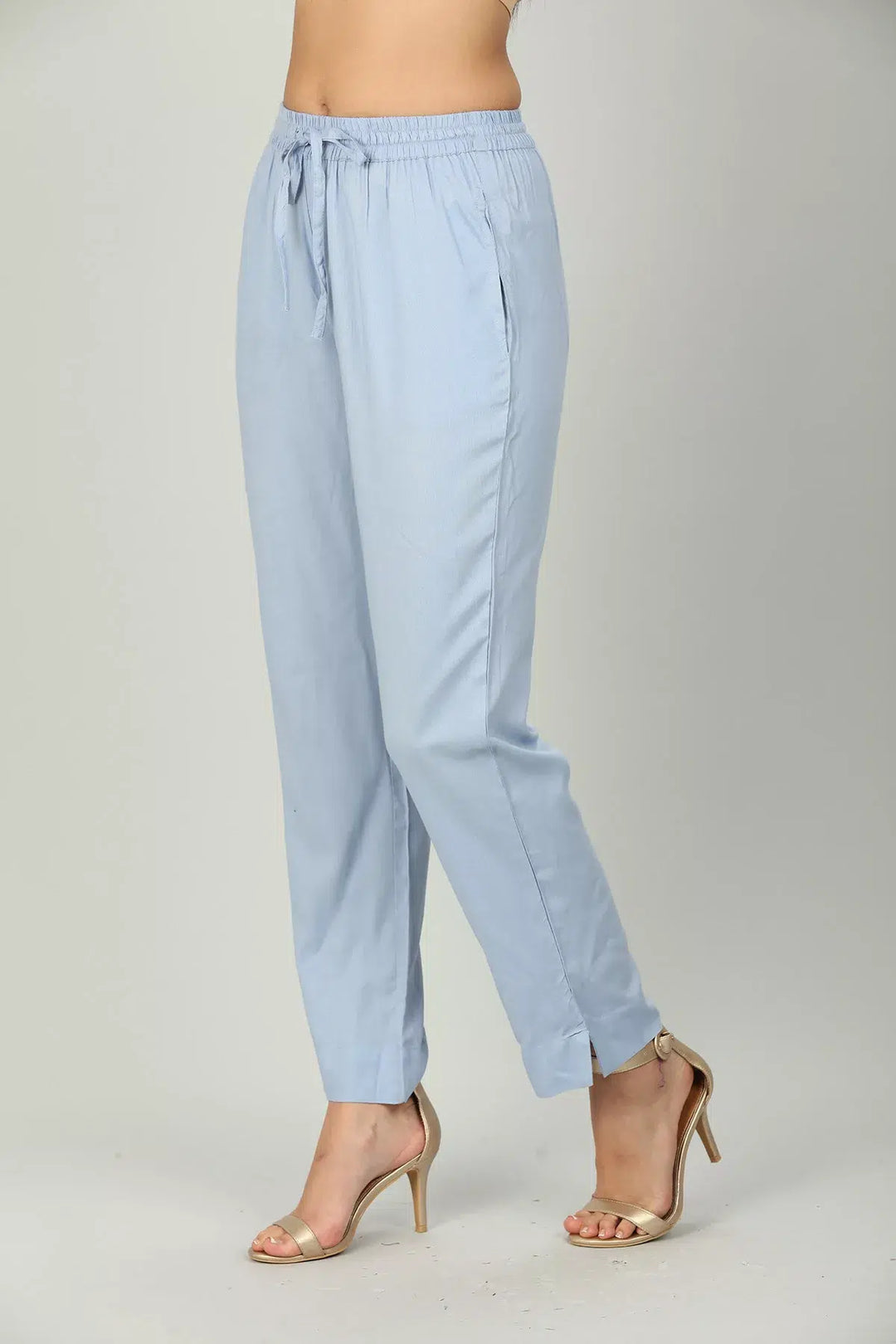 Blue Rayon solid palazzo