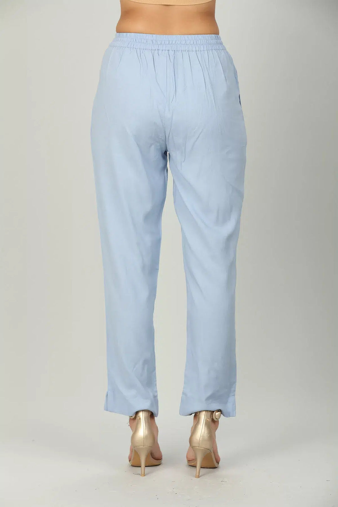 Blue Rayon solid palazzo