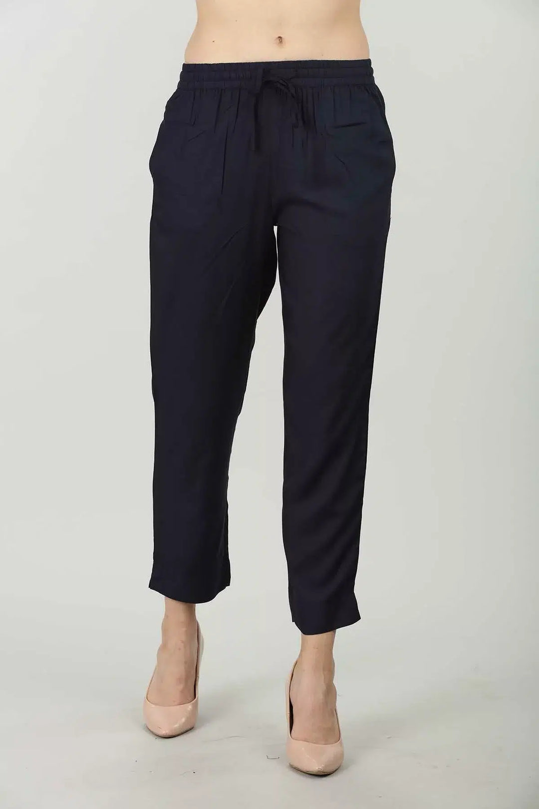 Dark Blue Solid Palazzo