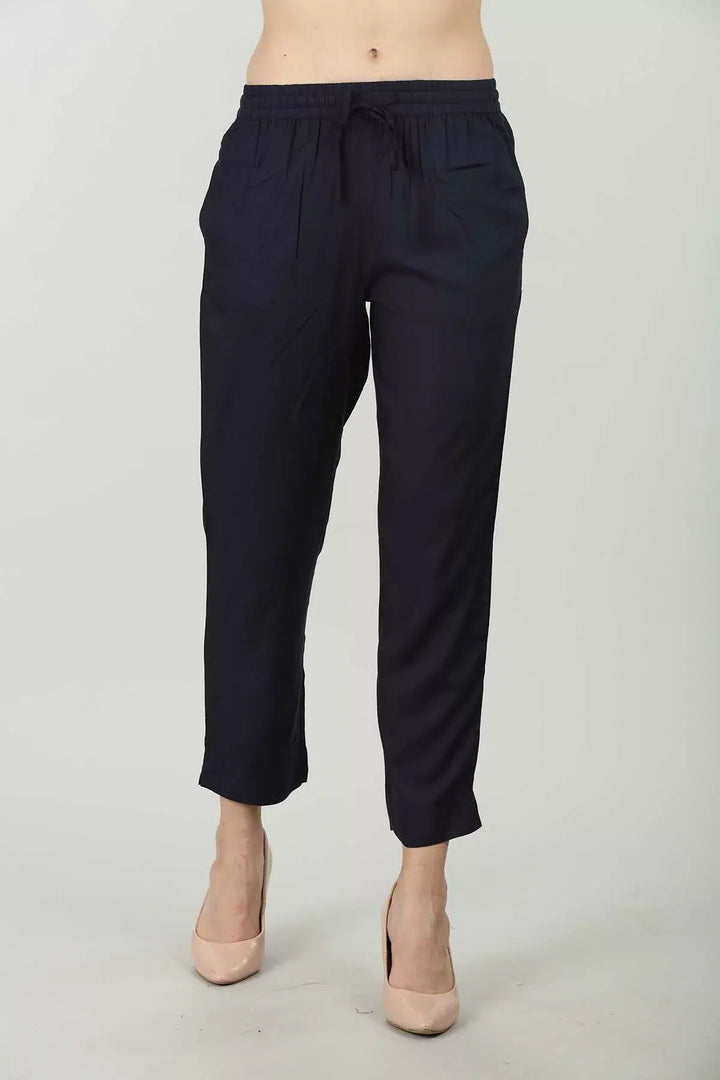 Dark Blue Solid Palazzo