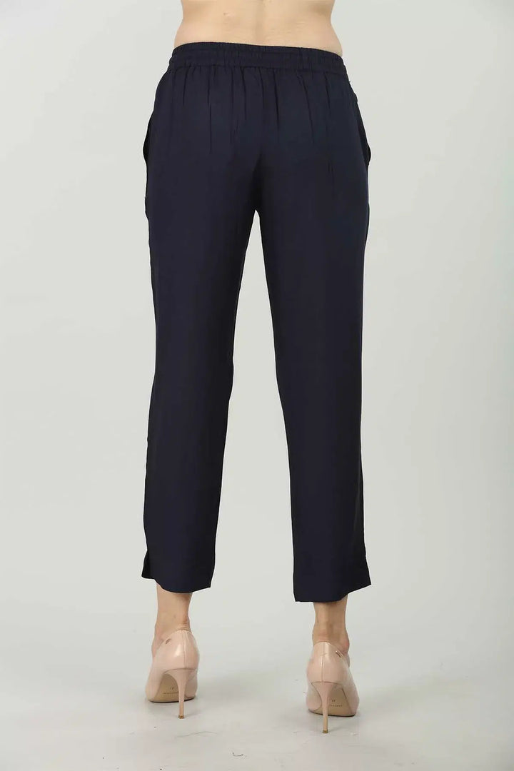 Dark Blue Solid Palazzo