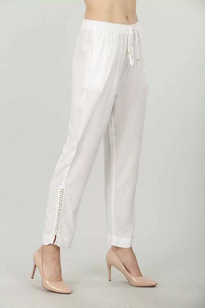 White Solid Palazzo