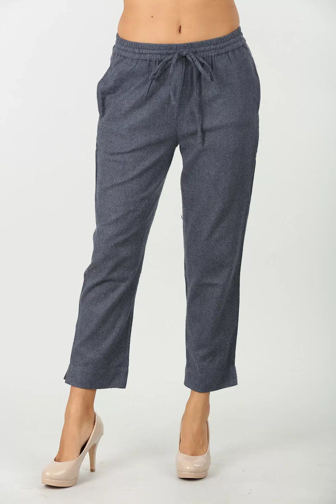 Blue Solid Palazzo (Regular fit)