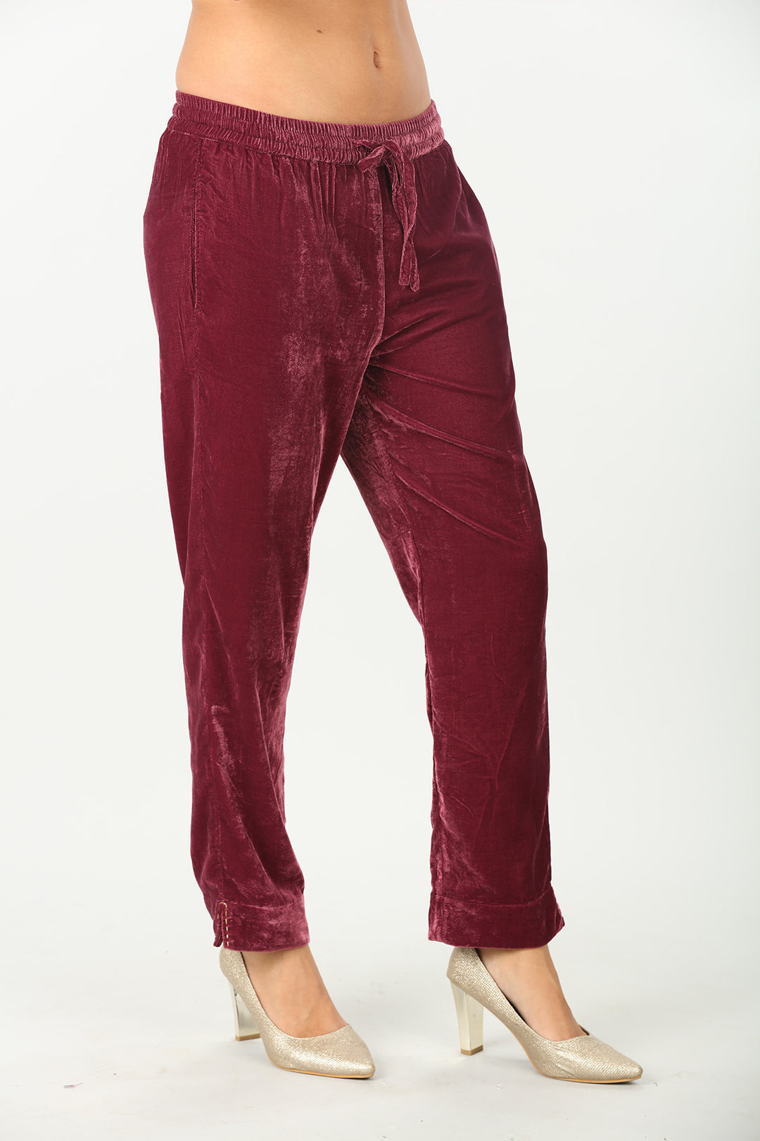 Maroon Solid Palazzo