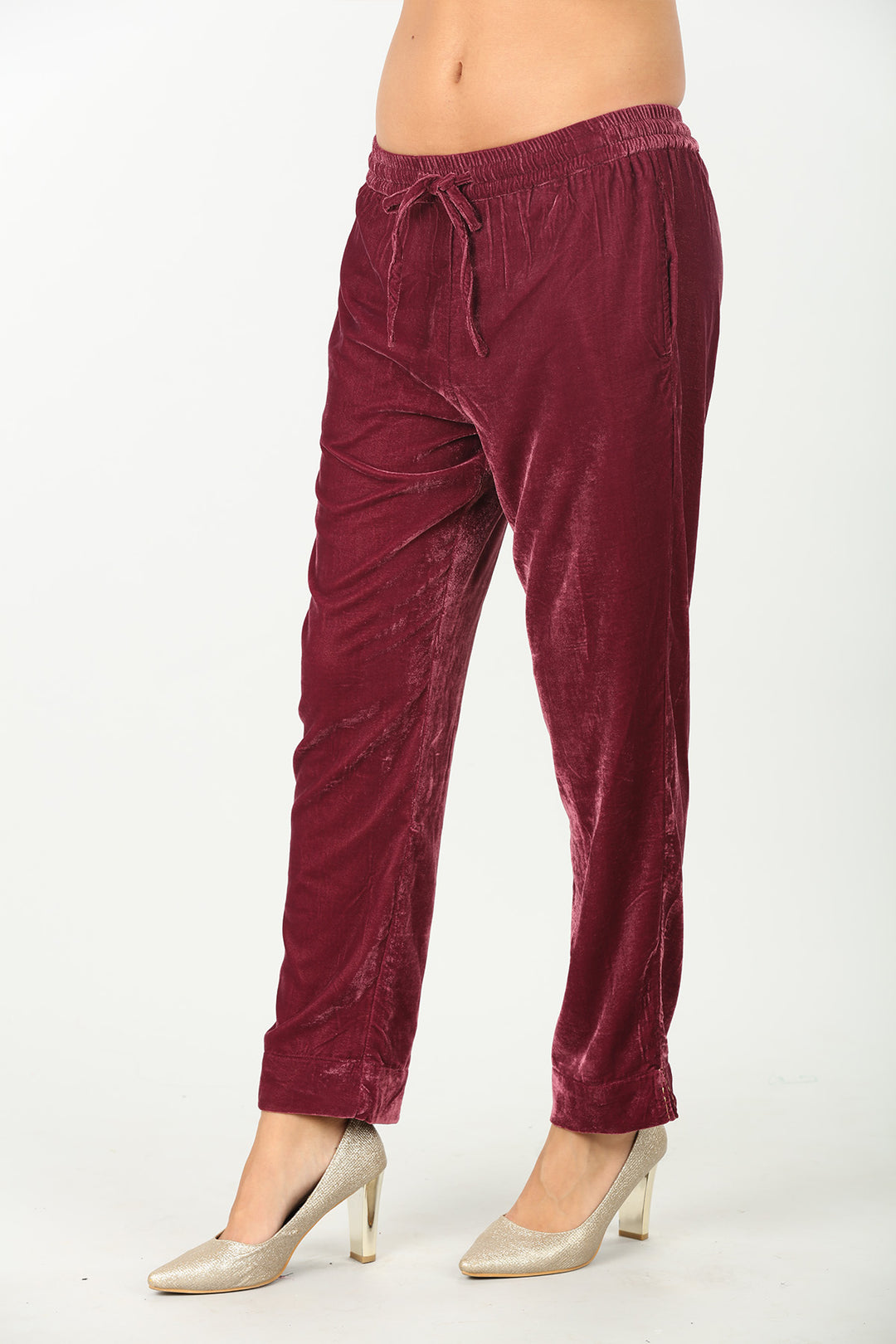 Maroon Solid Palazzo