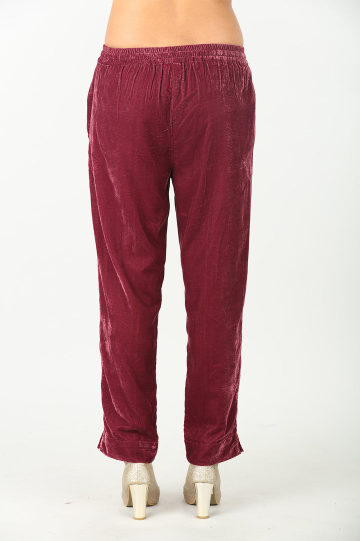 Maroon Solid Palazzo