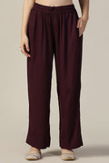 Purple Solid Rayon Palazzo