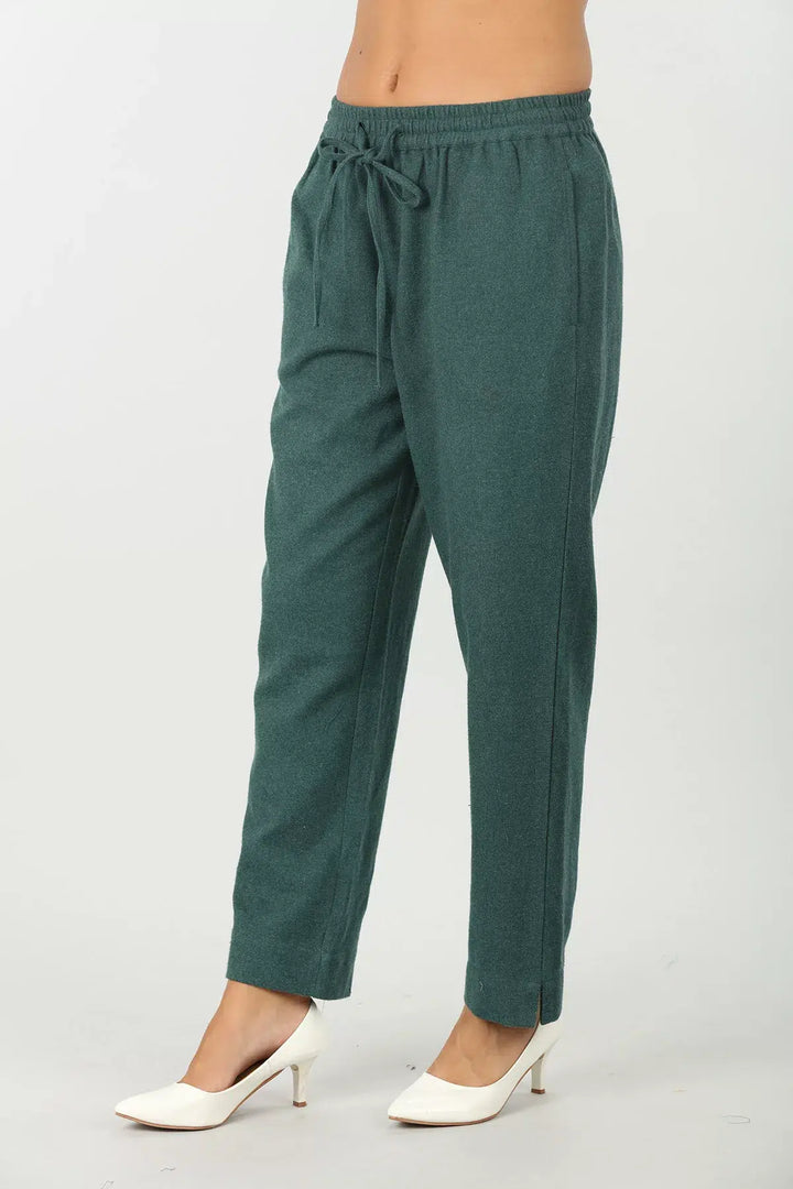 Teal Dark Green Solid palazzo (Regular fit)