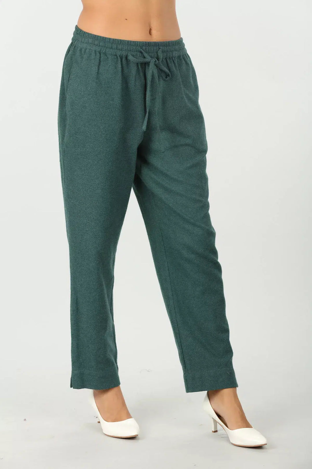 Teal Dark Green Solid palazzo (Regular fit)