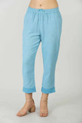 Pastel Blue Embellished Palazzo