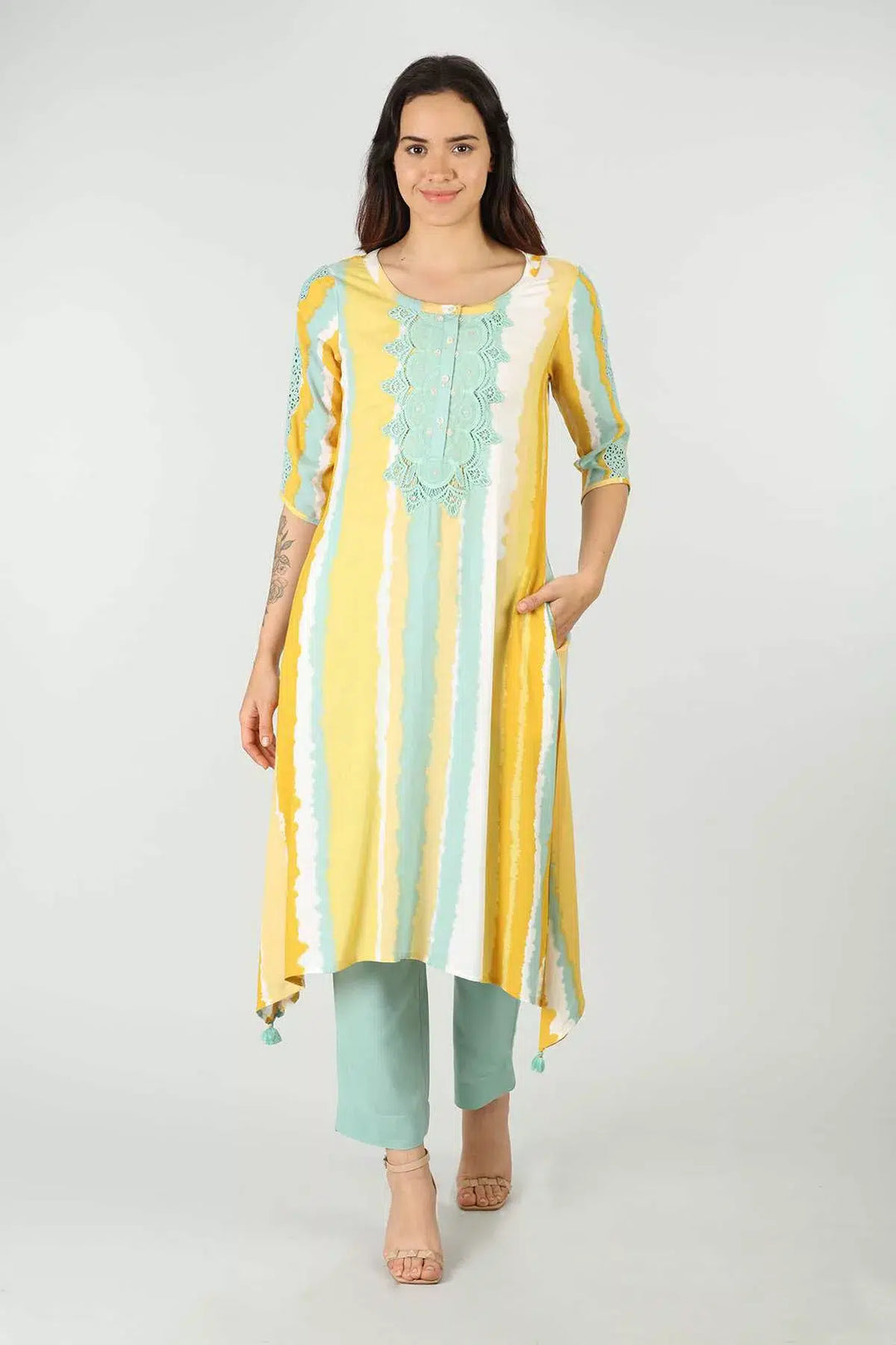 Solid Seafoam Blue Palazzo