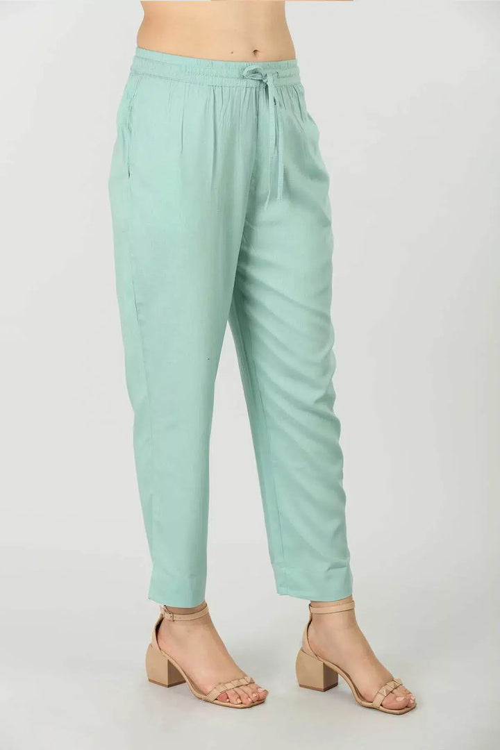 Solid Seafoam Blue Palazzo
