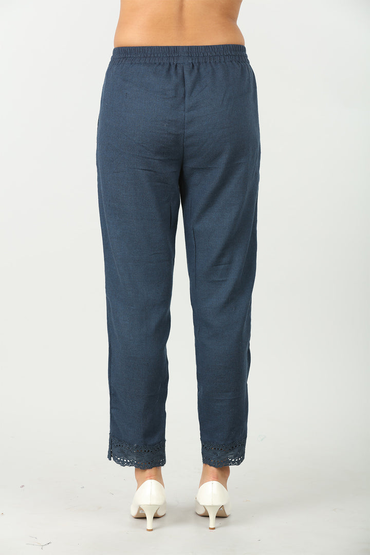 Blue solid palazzo