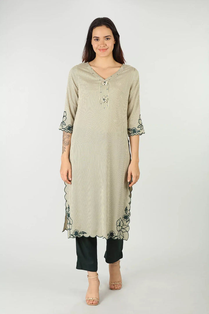 Dark Green waist tie solid palazzo