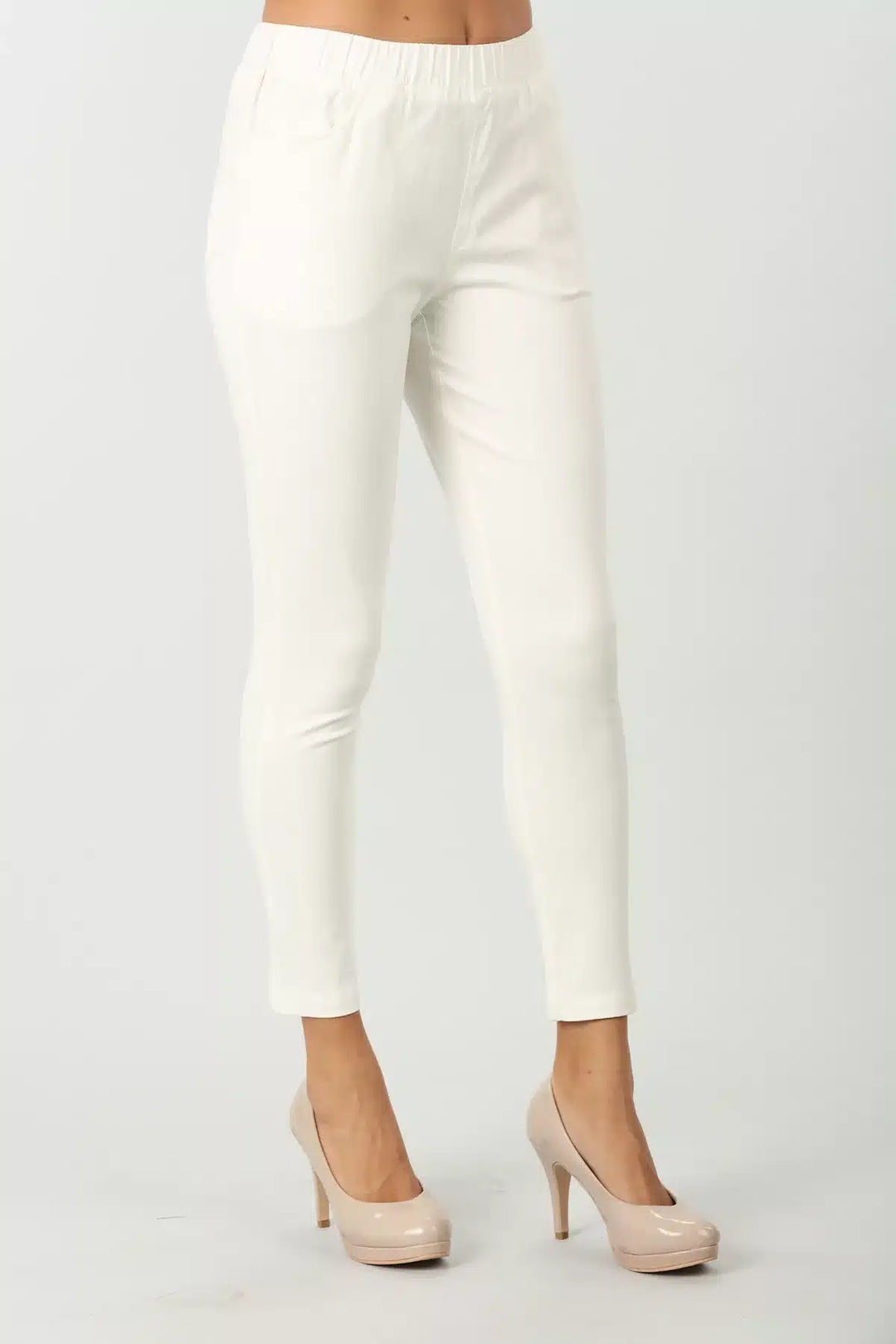 White cotton Slim fit pant