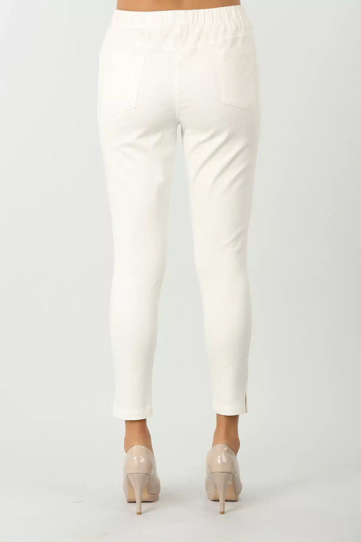 White cotton Slim fit pant