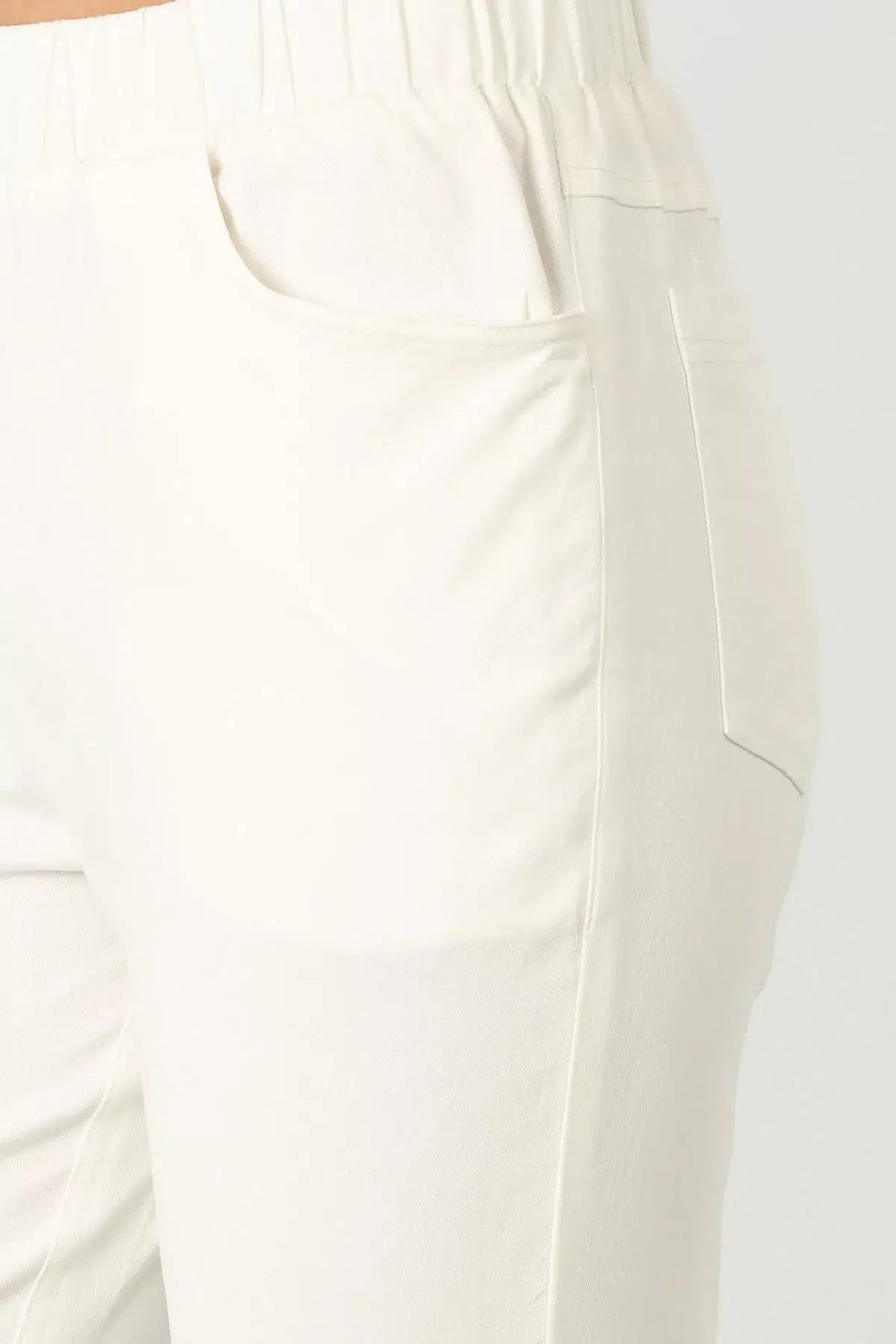 White cotton Slim fit pant