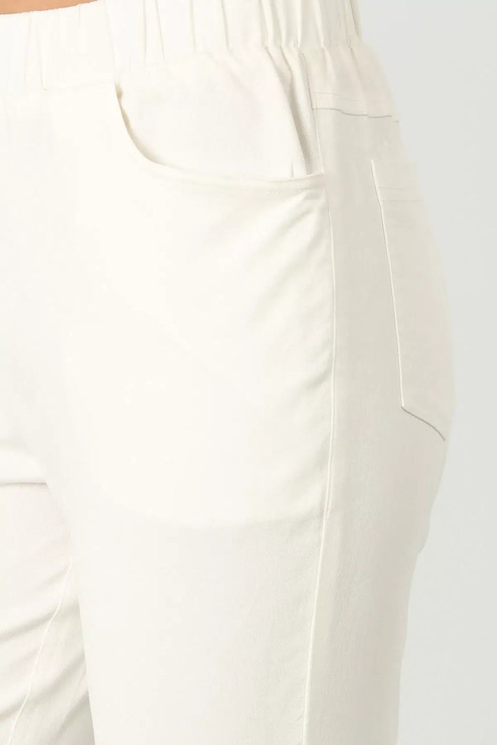 White cotton Slim fit pant
