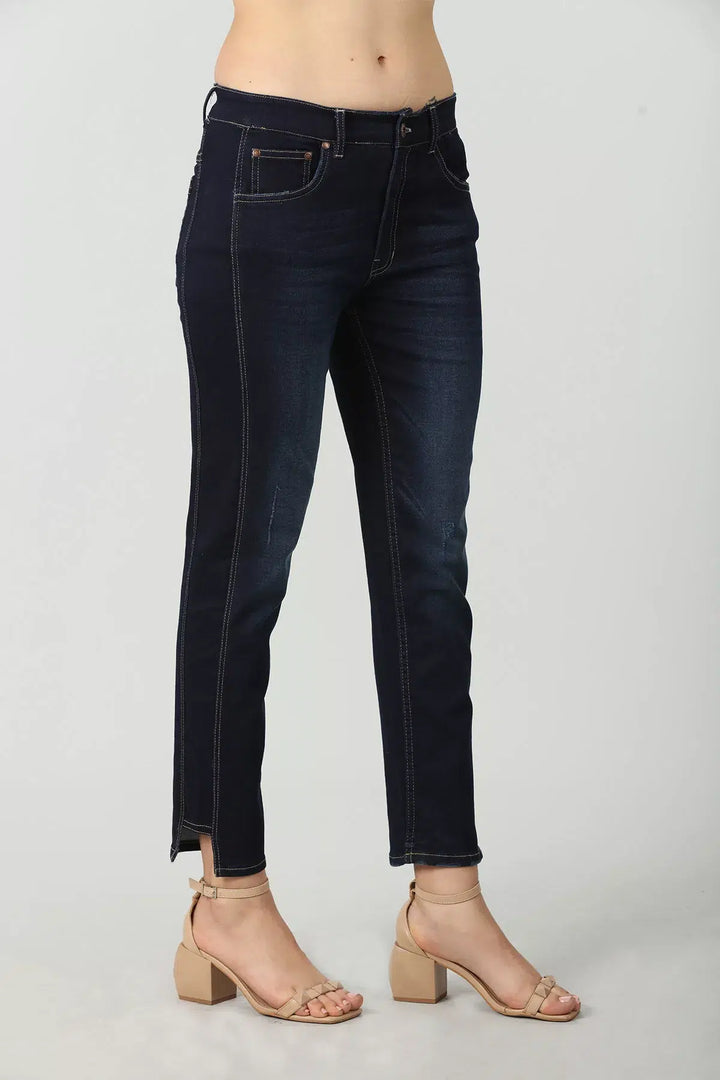 Blue denim with slim fit