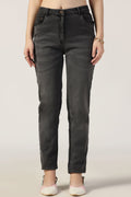 Black Solid Slim-Fit Denim