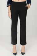 Black Solid Regular Fit Pants