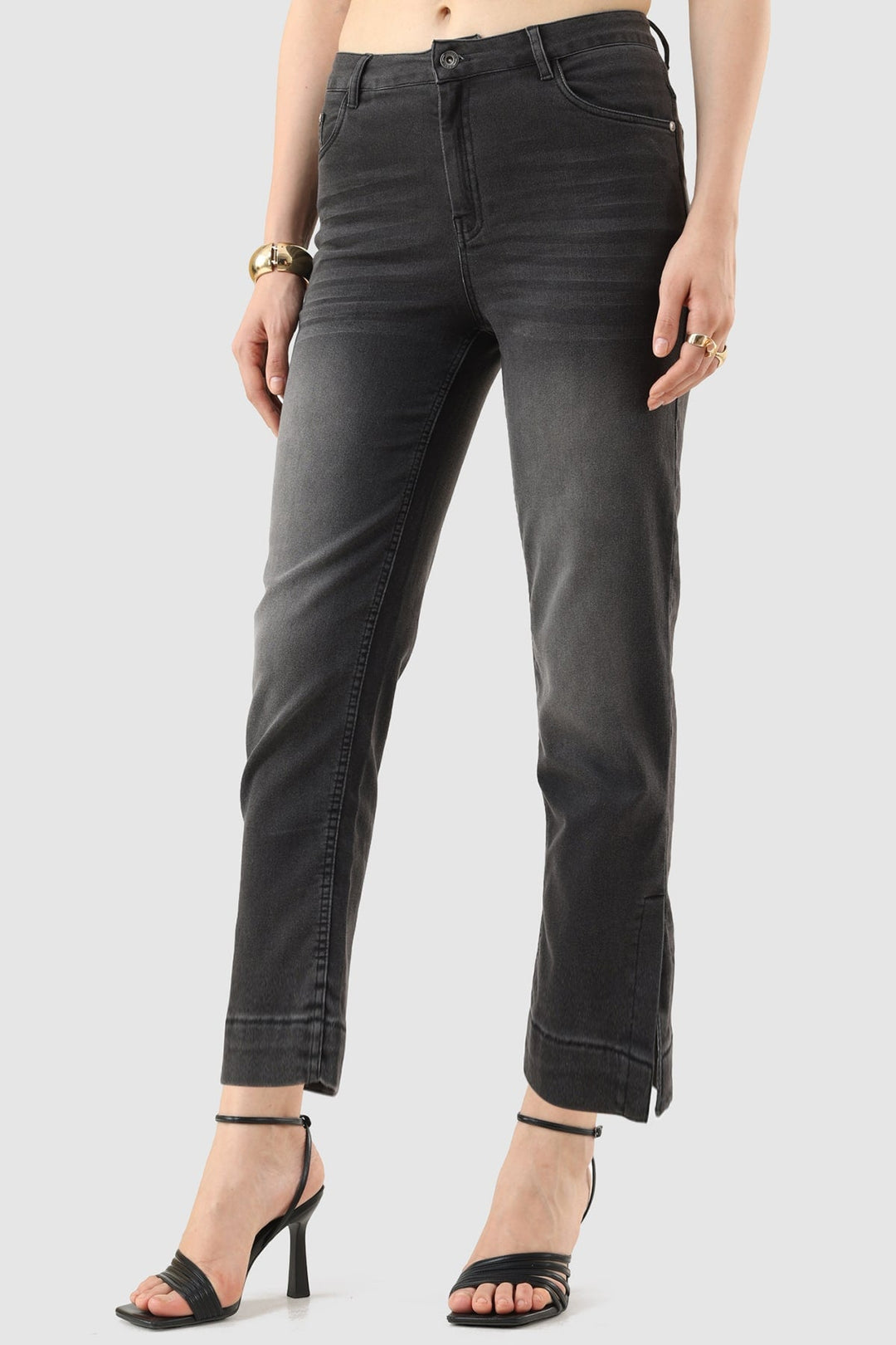 Black Regular Fit Denim Jeans